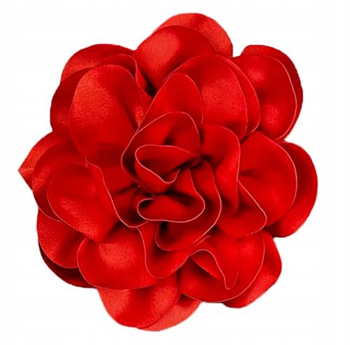  Brooch/Lapel Pin Large Satin Flower Red 15 cm / 2962