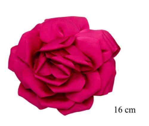  Brooch/Lapel Pin Large Satin Flower Fuchsia/Amaranth 16 cm / 2965