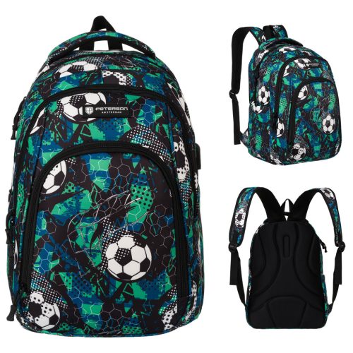 Large Ergonomic School Backpack for Boys with USB Port by Peterson®