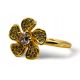  GOLD ANTI-STRESS RING with rotating flower