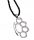  Braided leather mini necklace with chrome pendant