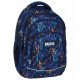 BackUP Youth School Backpack - 4 Compartments, City Lights Navy Design