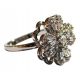  SILVER ANTI-STRESS RING with a rotating flower with cubic zirconia