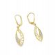  Elegant gold earrings hanging French clasp with 585 14k zircons