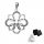  Silver pendant pr. 925 Elegant pendant ROSETTE FLOWER for Her