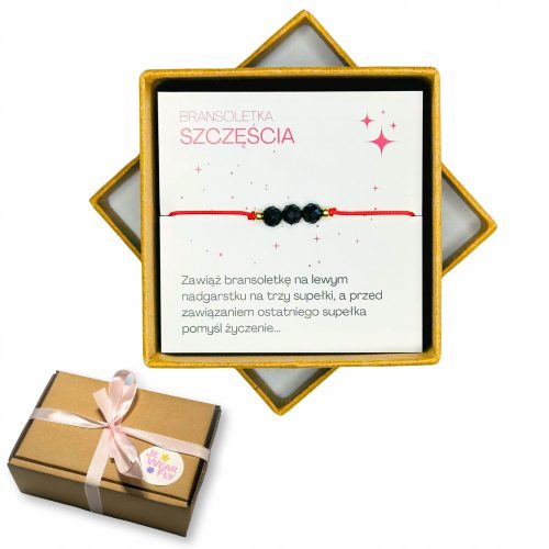  Lucky Bracelet Black Tourmaline Red Thread Protective GIFT