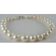  Bracelet natural white pearls 7.5 mm + silver