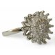  SILVER ANTI-STESS RING with rotating sunflower surgical steel