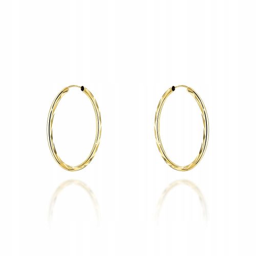  Diamond hoop earrings super light 2.5 cm 585 fineness GIFT