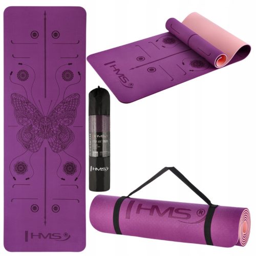  YOGA MAT VIOLET YM10 HMS TPE MATERIAL YOGA PILATES EXERCISES