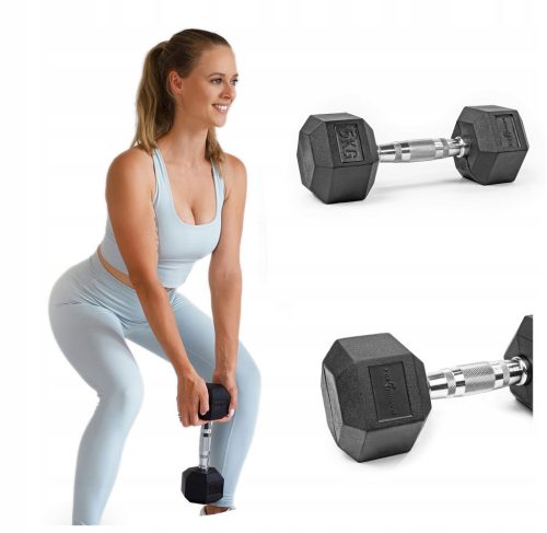  Pretorians 1x 5 kg coated/rubberized fixed dumbbells