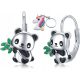  SILVER EARRINGS FOR GIRL PANDA SILVER 925