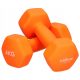  Yellow Sport coated/rubberized fixed dumbbell set