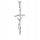  Silver papal cross with the image of Jesus O101