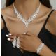  Jewelry set necklace earrings chain bracelet wedding pendant 3pcs