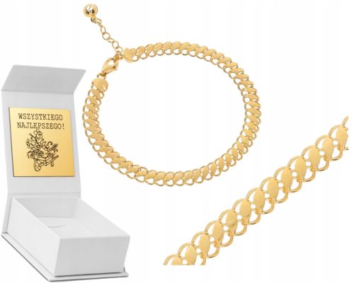  GOLD BRACELET UNIFORM IN 585 14K GOLD GIFT ENGRAVING