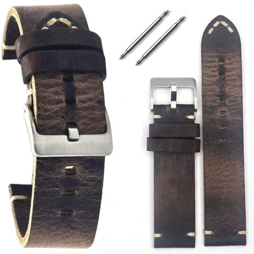  Tekla T-076.02 20mm Vintage Leather Watch Strap