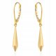 585 gold earrings, decorative, with an English clasp