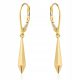 585 gold earrings, decorative, with an English clasp