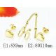  Surgical steel earrings ear cuff gold heart chains gift studs