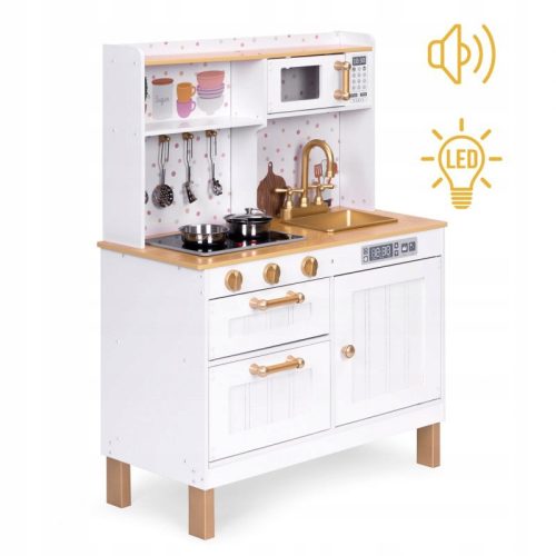  Wooden Kitchen with Sounds and LEDs for Kids