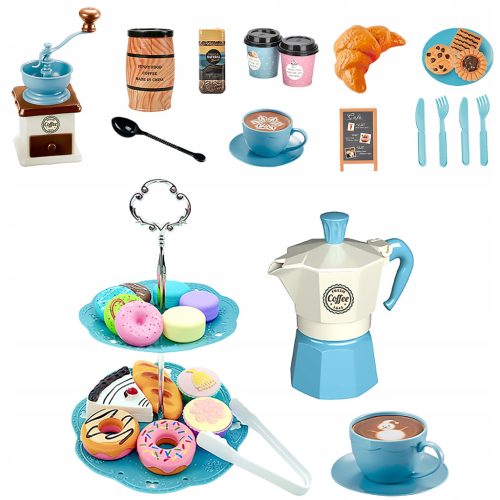  COFFEE SERVICE SET Coffee maker Coffee grinder Sweets Accessories FOR CHILDREN