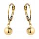  585 gold ball earrings on an English clasp