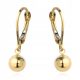  585 gold ball earrings on an English clasp