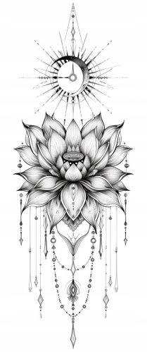  TEMPORARY TATTOO SUPER QUALITY 4K MANDALA LOTUS FLOWER FOR WOMEN LADIES XL