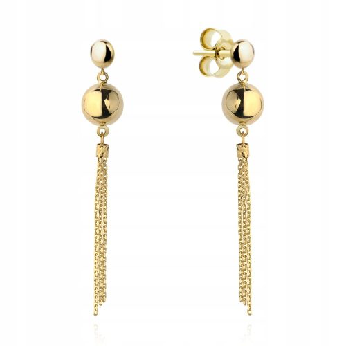  585 gold earrings hanging ball