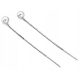  Silver 925 earrings pulled through with a ball at the ear, chain, long, fashionable