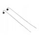  925 silver drag earrings with black stone for an everyday gift
