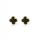  Clover gold plated earrings black mini