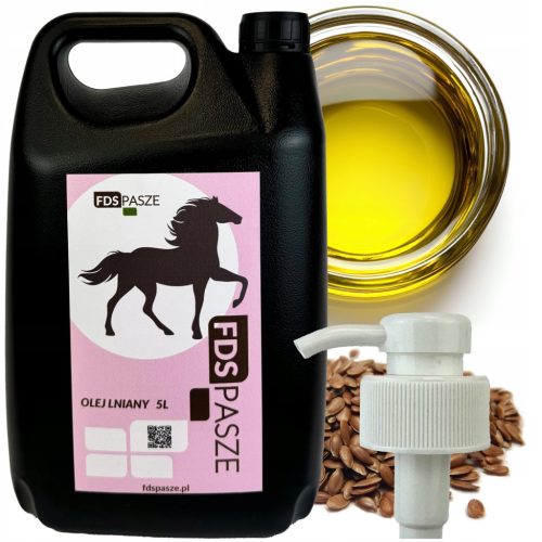  Oil FDS Feed Linseed Oil for Horses 5 liters Natural Unrefined Cold Pressed FDS Feed 5 kg