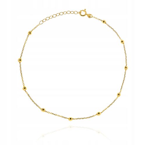  Gold anklet with diamond balls, 585