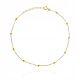  Gold anklet with diamond balls, 585