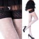  fenome Self-supporting stockings with silicone Patterned SATIN silver POTATOES