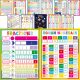  13 pieces of laminated educational math posters for kids