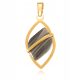  Silver gold-plated pendant with striped flint