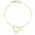  Gold Bracelet 333 Heart for Heart Heart Two Hearts