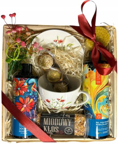  Gift basket Porcelain, Vianek cosmetics, truffles Teacher's Day # N1