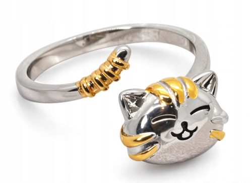  CUTE KITTY - silver anti-stress ring