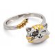  CUTE KITTY - silver anti-stress ring