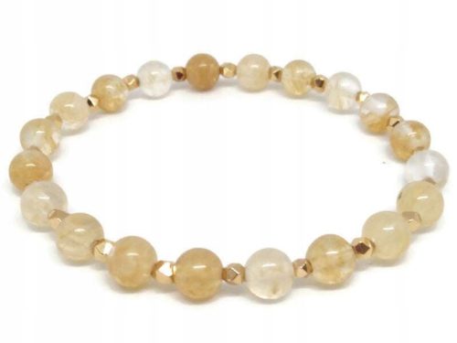  Bracelet natural stone k0538 CITRINE QUARTZ 6 mm