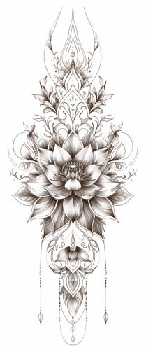  TEMPORARY TATTOO LOTUS FLOWER ROSE WOMEN'S MANDALA FOR WOMEN WOMEN'S BOHO