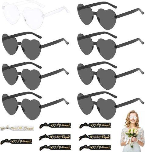  BACHELOR PARTY SET ACCESSORIES FOR WOMEN HEART GLASSES HEART HEADBANDS XXL