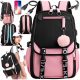 Stylish A4 Size School Backpack for Girls with USB & Mini Jack Port - Limited 50% Off Sale