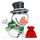  G192 Snowman in hat silver charm bead silver 925