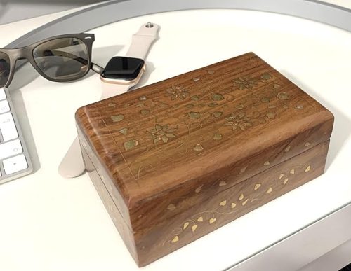  WOODEN BOX IN VINTAGE STYLE JEWELRY BOX Indian