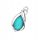  Brooch with turquoise, oxidized silver